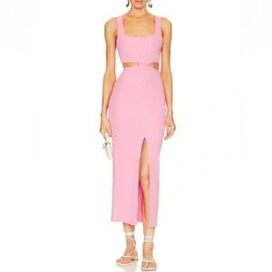 L*Space Pink Cutout Midi Dress